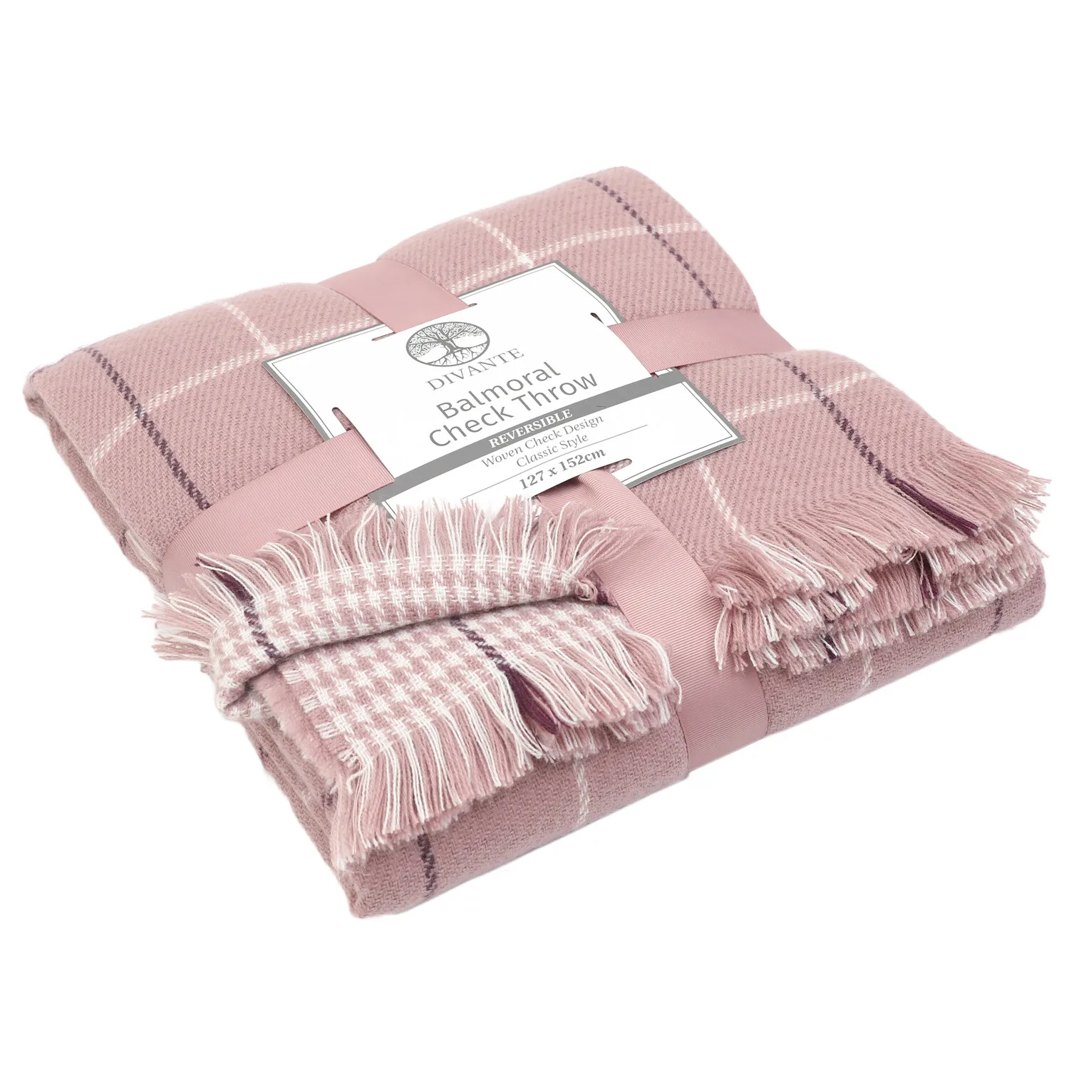 Balmoral Check Throw - Mauve