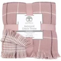 Balmoral Check Throw - Mauve