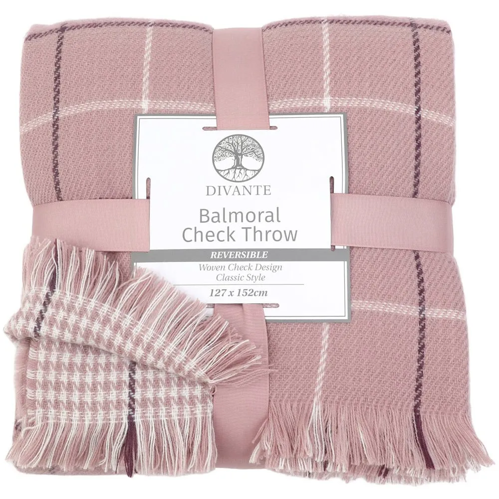 Balmoral Check Throw - Mauve image