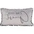 Be Our Guest Cushion with Pom Pom Trim - Grey, Linen