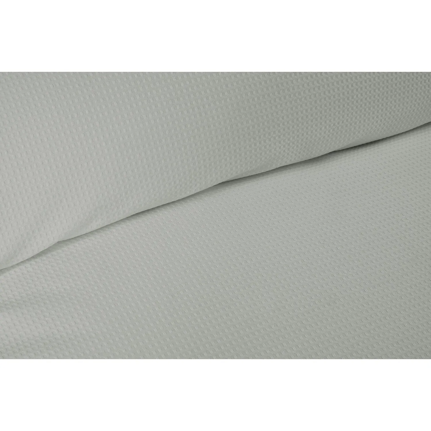 Belgravia King Size Waffle Duvet Set - Silver