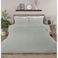 Belgravia King Size Waffle Duvet Set - Silver