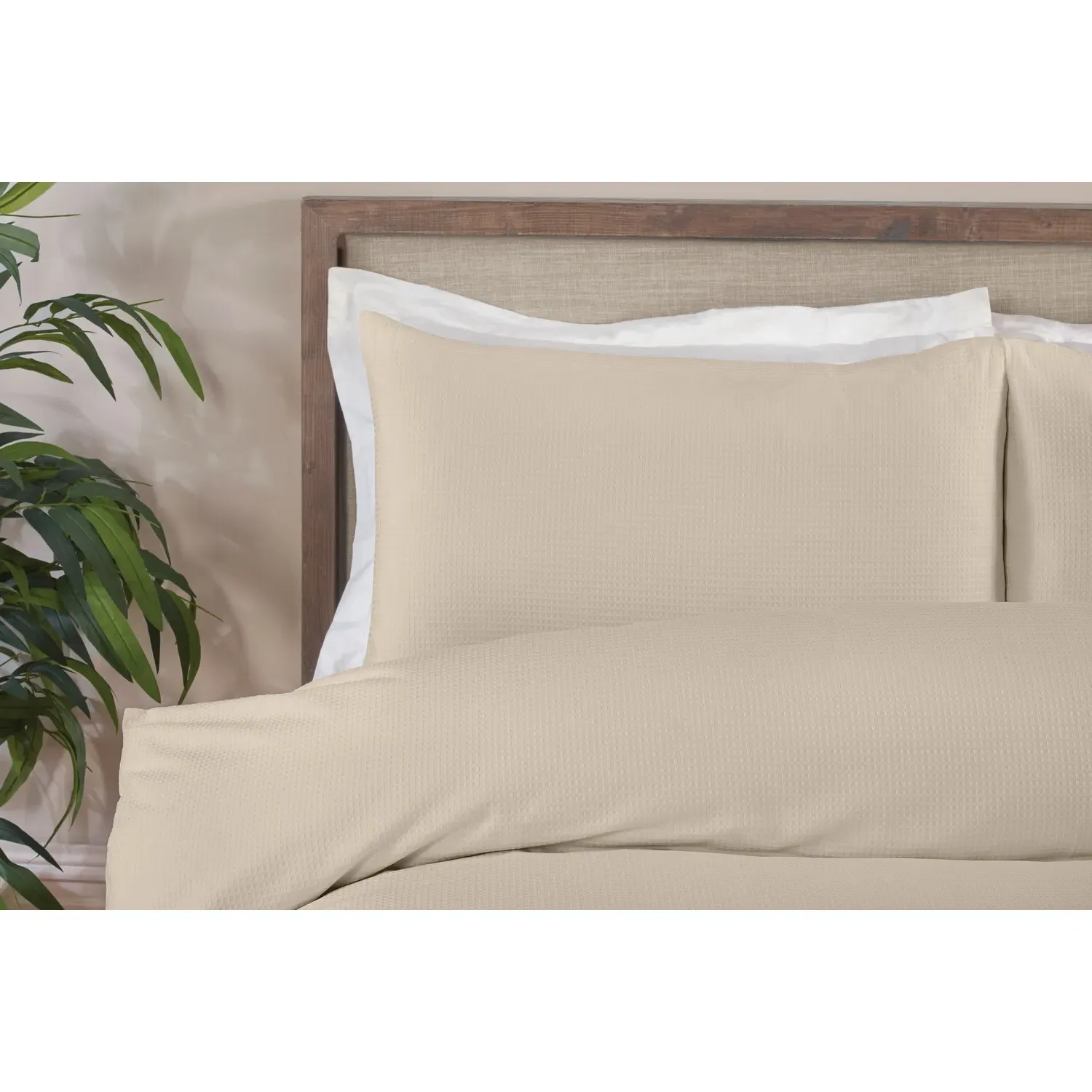 Belgravia Super King Waffle Duvet Set - Natural