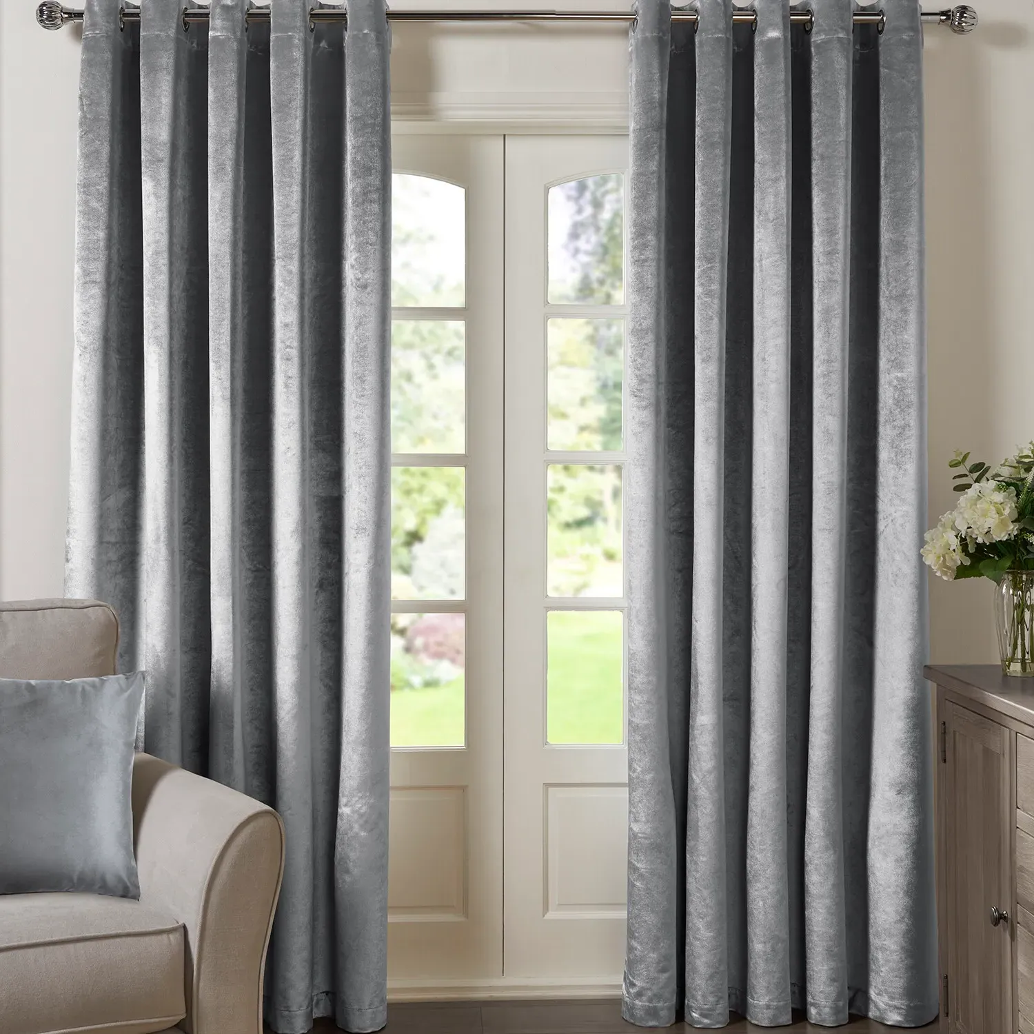 Belvedere Blackout Curtains - Charcoal