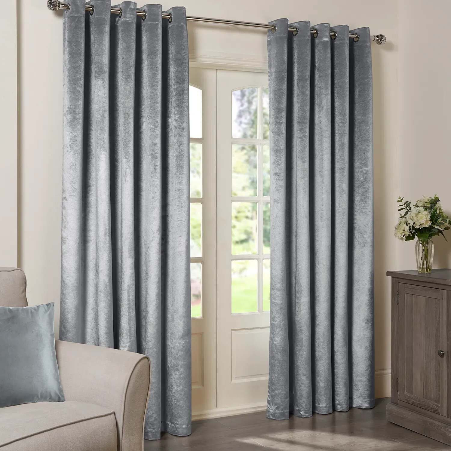 Belvedere Blackout Curtains - Charcoal image