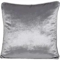 Belvedere Piped Cushion - Silver, Velvet