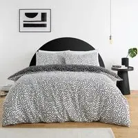 Berlin Doodle Single Bedding Set - White