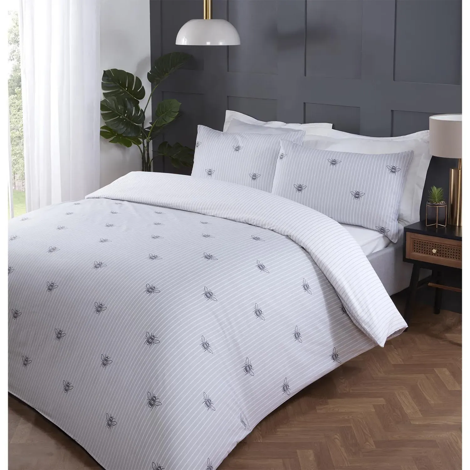Betsy Bee Stripe Double Duvet Cover Set - Multi