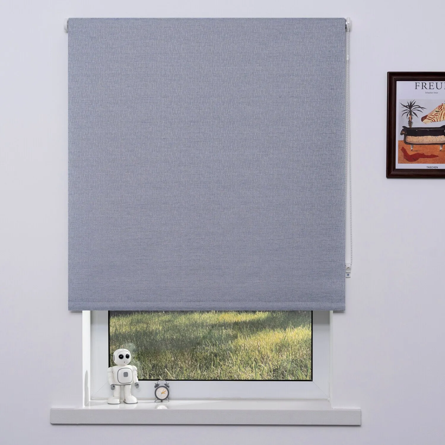 Blackout Textured Blind - Blue Weave