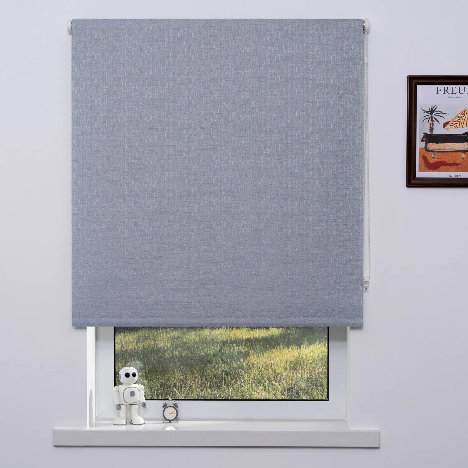 Blackout Textured Blind - Blue Weave