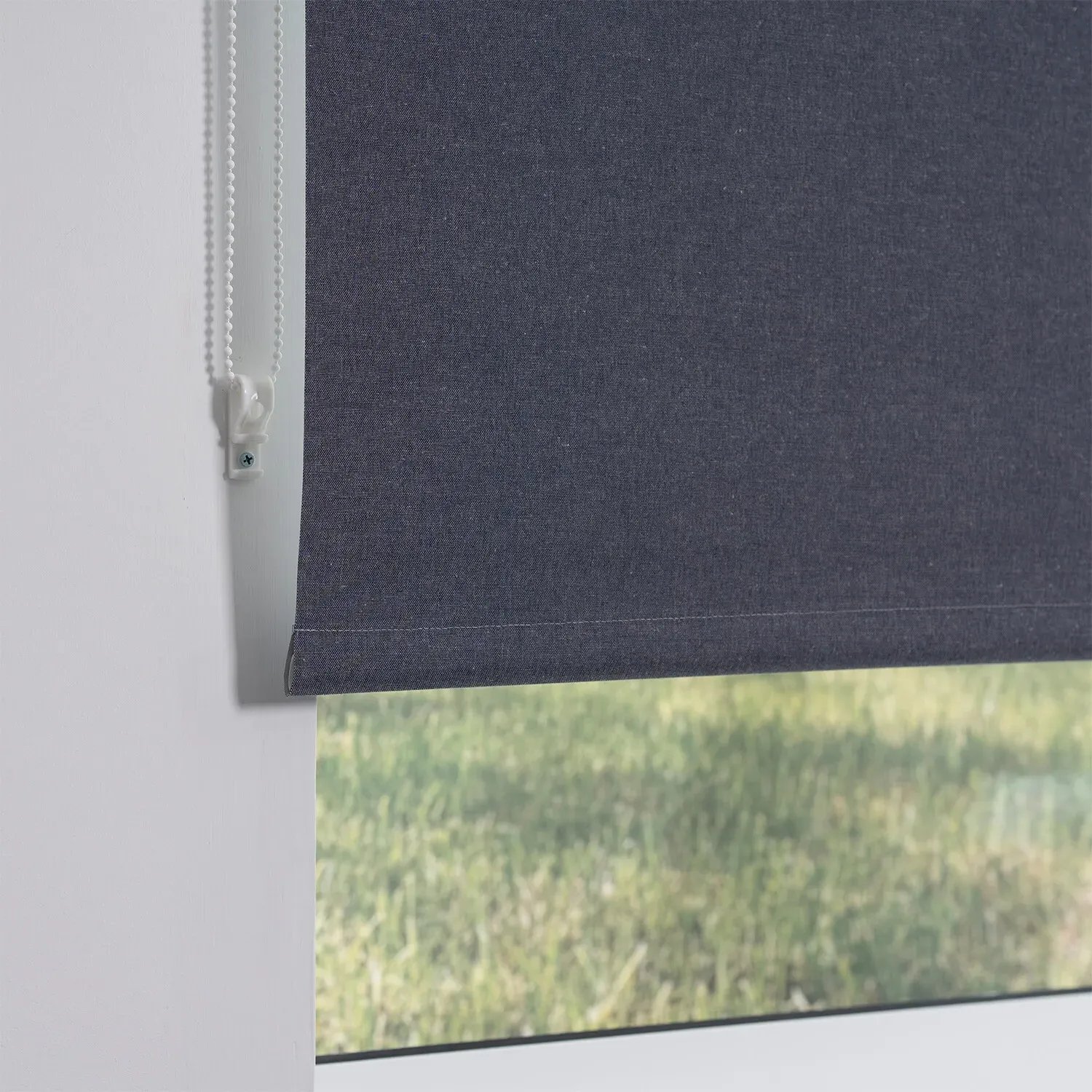 Blackout Textured Blind - Linen Denim