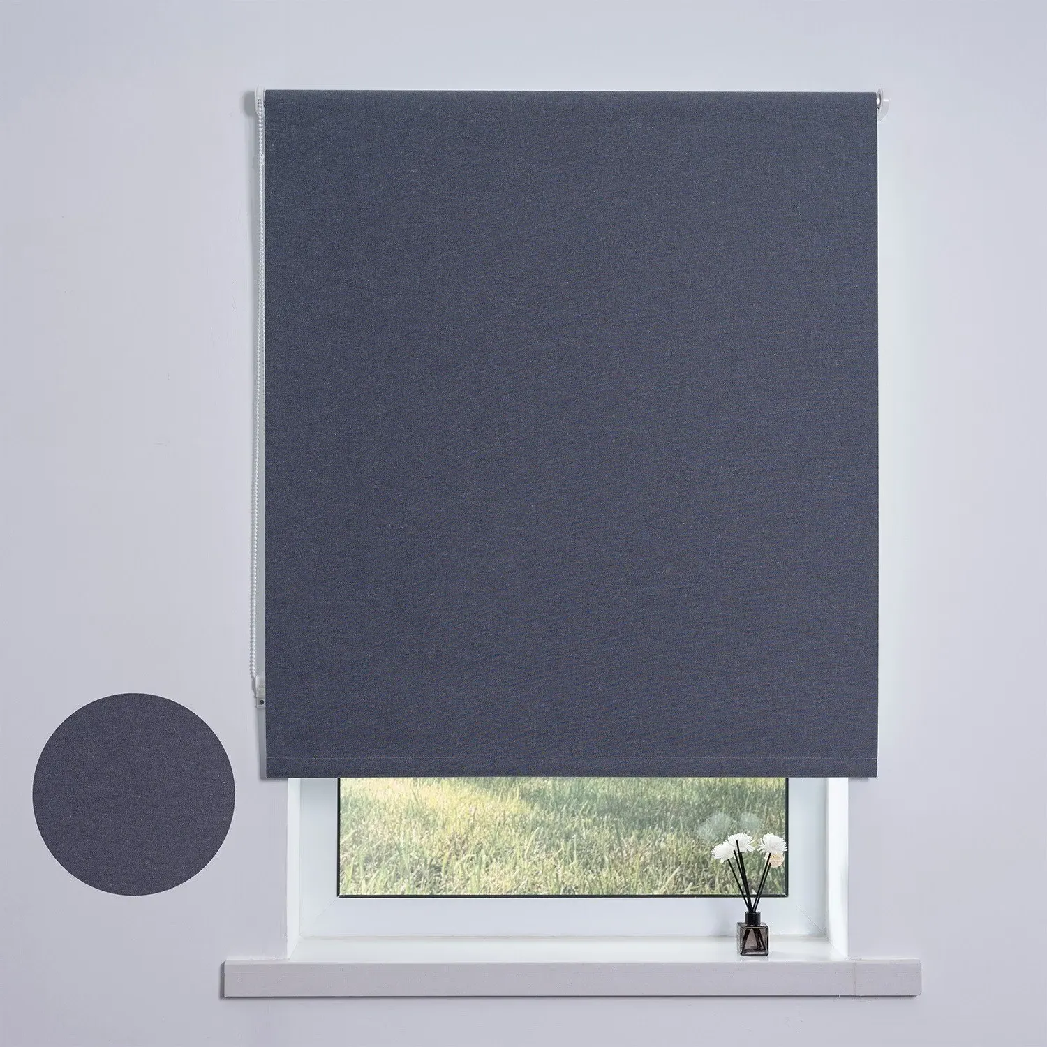 Blackout Textured Blind - Linen Denim