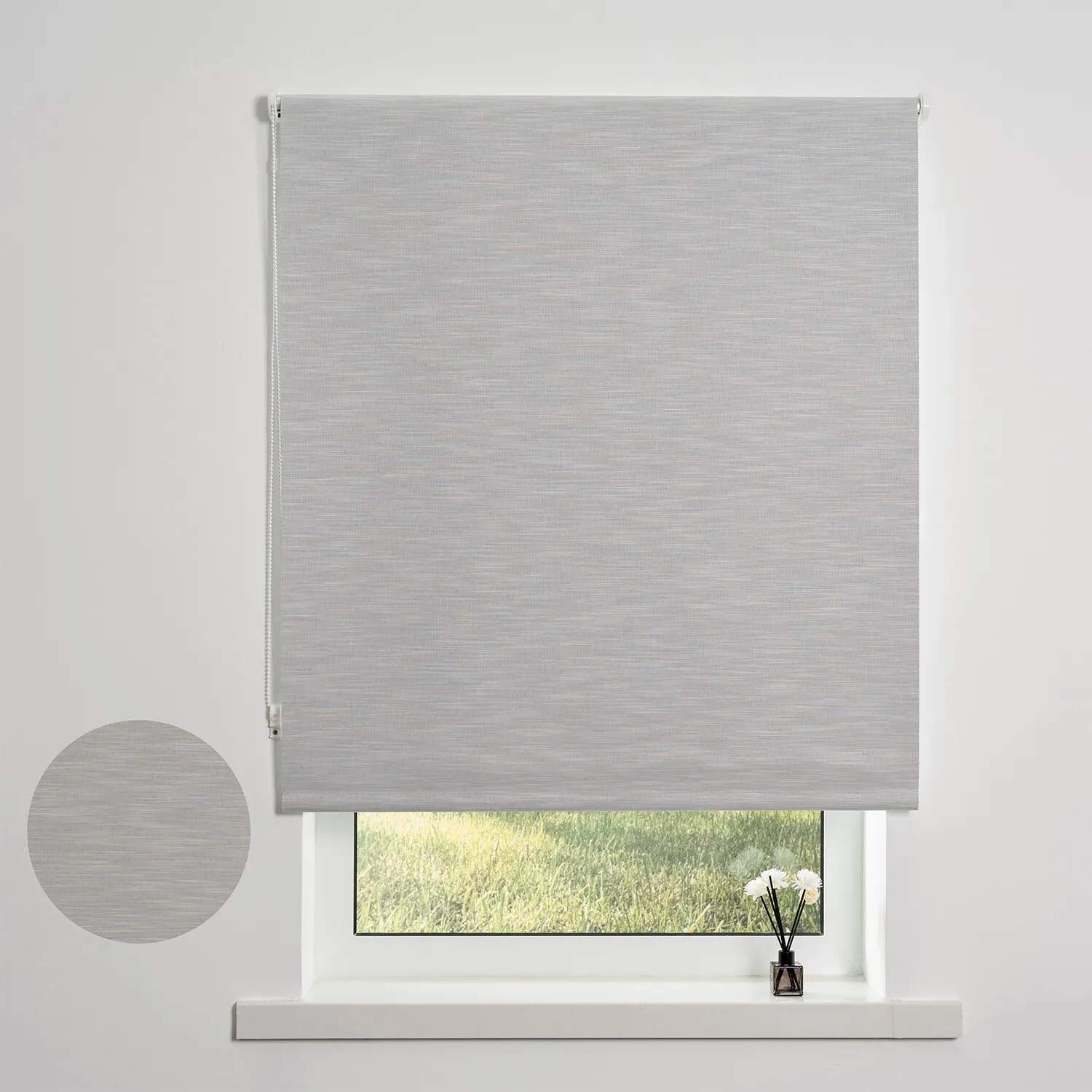 Blackout Textured Blind - Platinum Silver