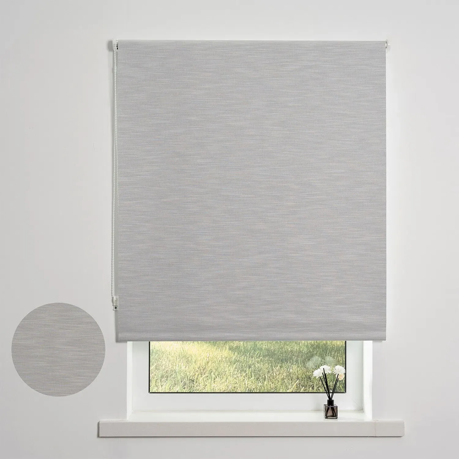 Blackout Textured Blind - Platinum Silver