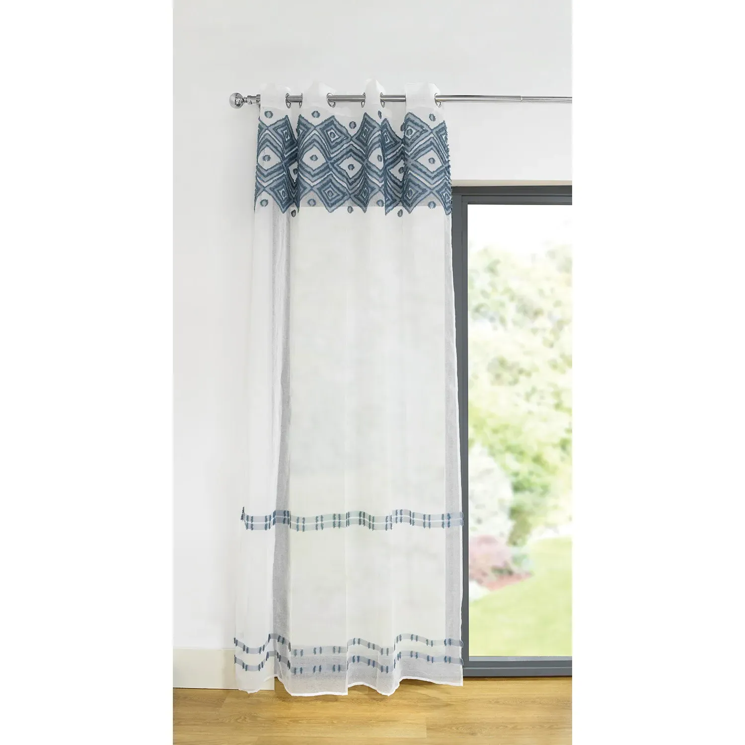 Bohemia Tufted Voile Panel - Blue