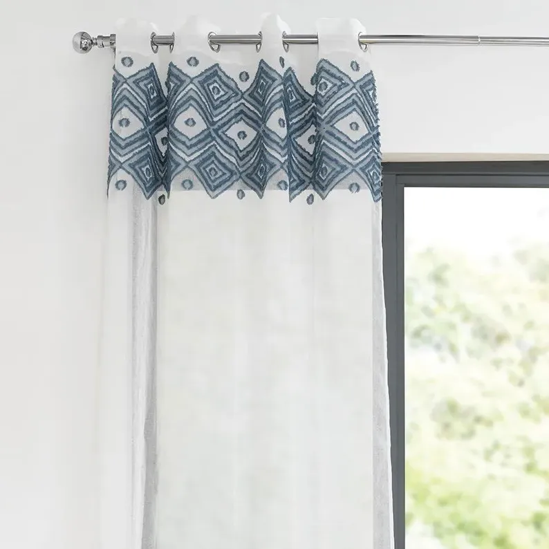 Bohemia Tufted Voile Panel - Blue