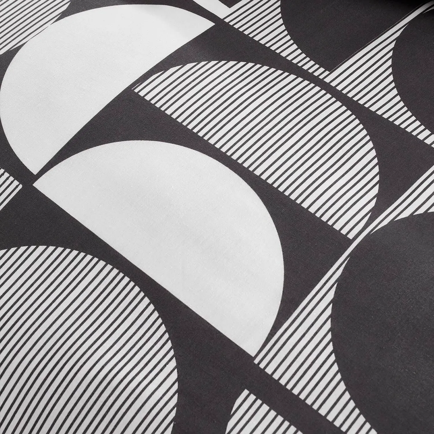 Brooklyn Geo King Size Duvet Cover Set - Charcoal