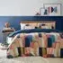 Castillo Geo Single Duvet Cover Set - Navy, Polycotton