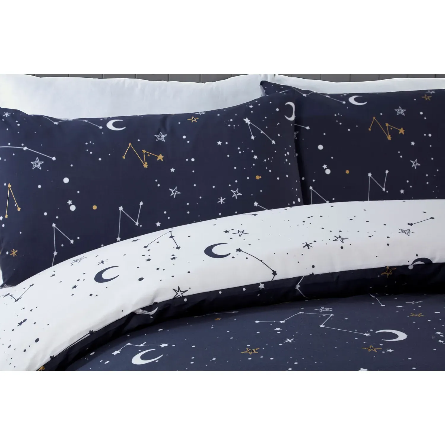 Celestial Single Duvet Cover Set - Multi, Metallic