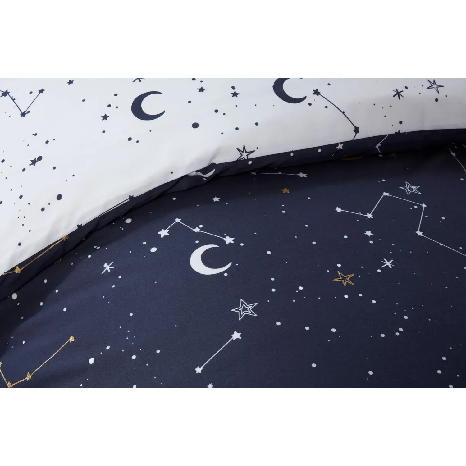 Celestial Single Duvet Cover Set - Multi, Metallic