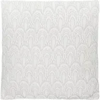 Charlene Embroidered Cushion - Silver