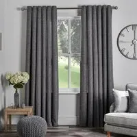 Chatsworth Thermal Lined Eyelet Curtains - Slate