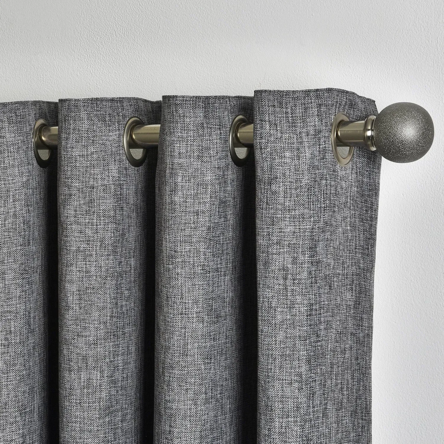 Chatsworth Thermal Lined Eyelet Curtains - Slate