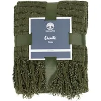 Chenille Check Throw - Emerald