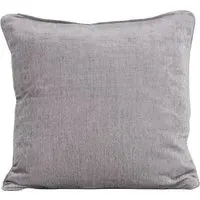 Chenille Cushion with Piped Trim - Grey