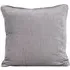 Chenille Cushion with Piped Trim - Grey