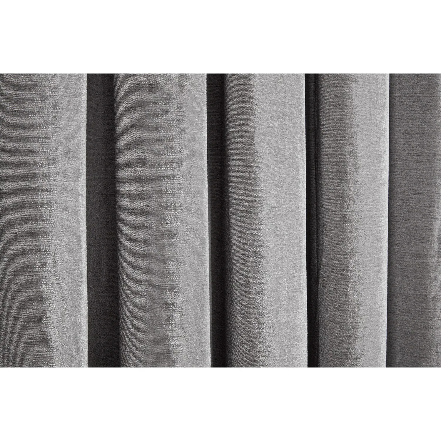 Chenille Taped Curtain 168 x 137cm - Grey