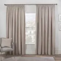 Chenille Taped Curtain 183 x 168cm - Stone