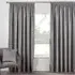 Chenille Taped Curtains - Grey