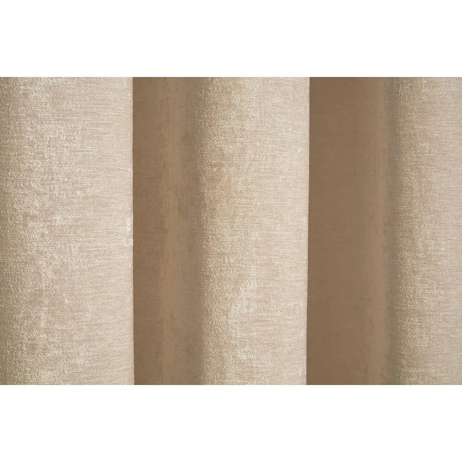 Chenille Taped Curtains - Natural