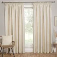 Chenille Taped Curtains - Natural