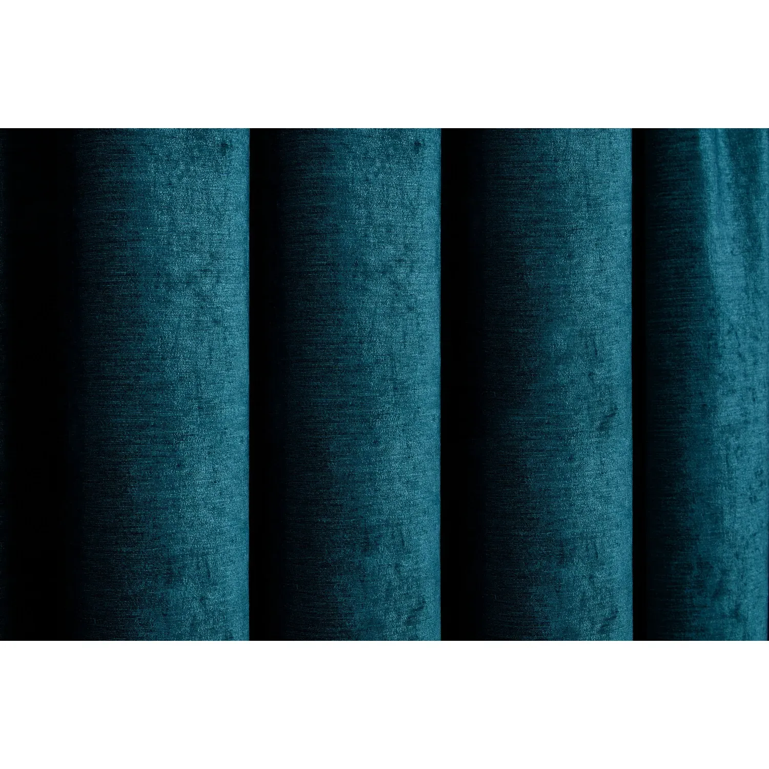 Chenille Taped Curtains - Teal