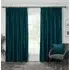 Chenille Taped Curtains - Teal