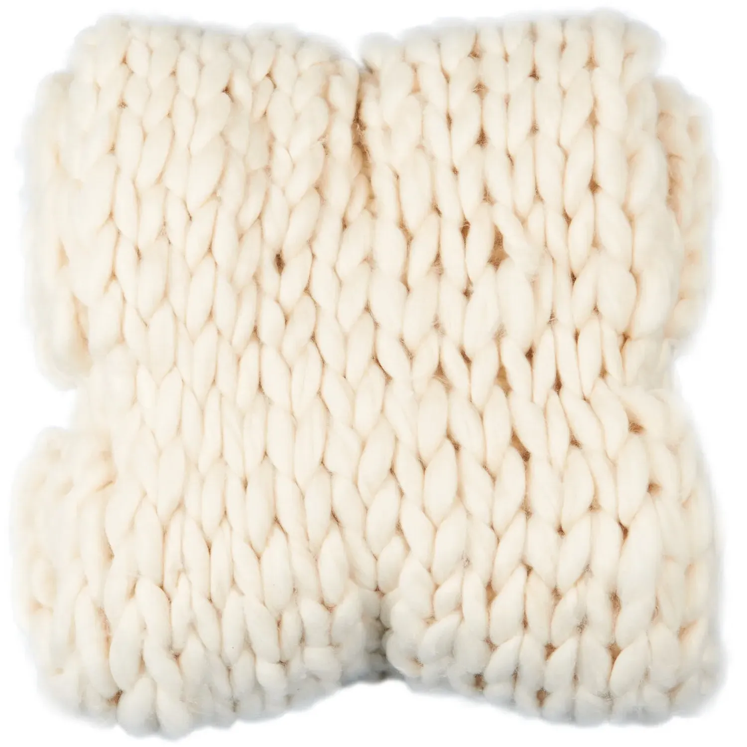 Chunky Knit Throw - Ivory