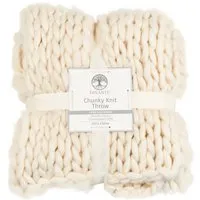 Chunky Knit Throw - Ivory