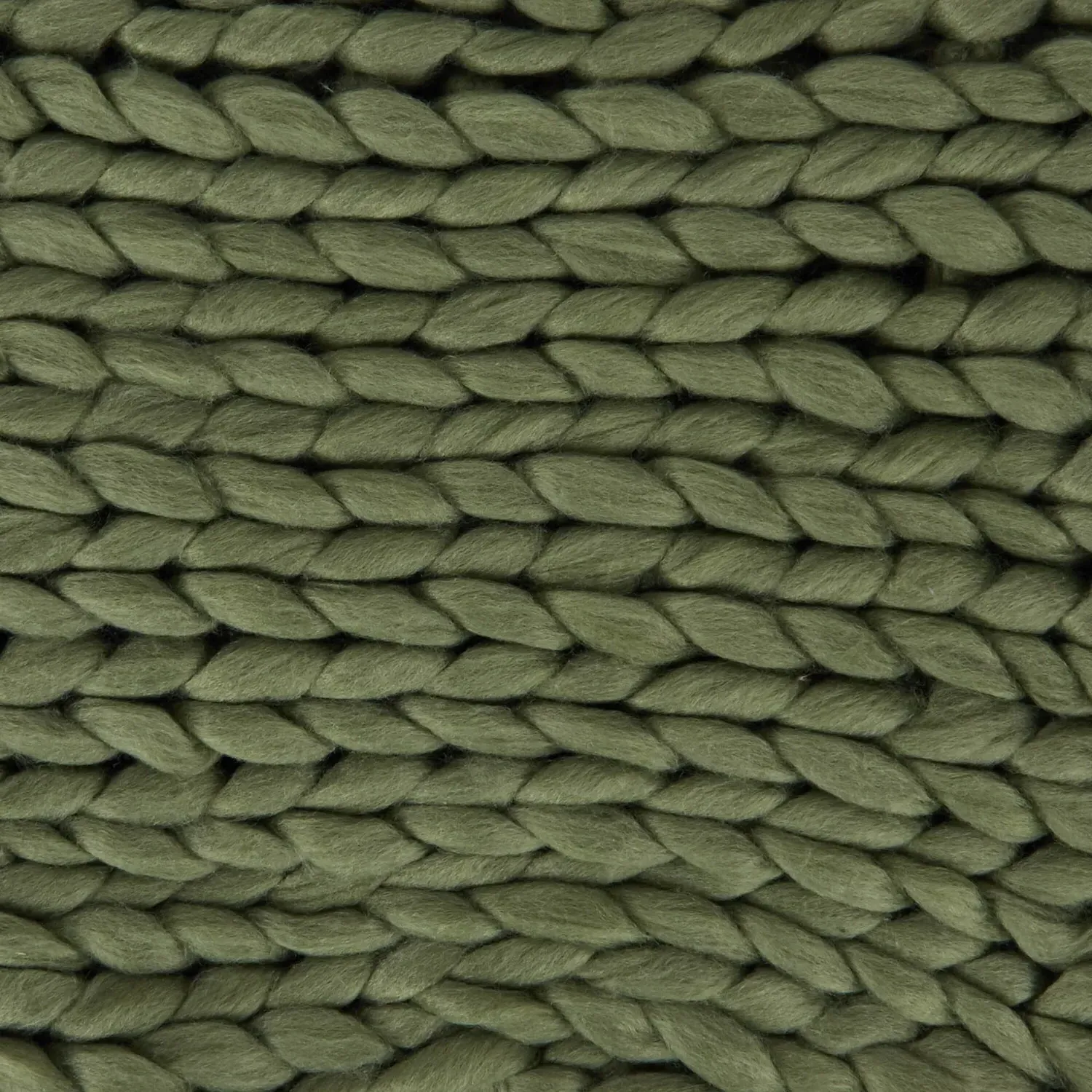 Chunky Knit Throw - Olive