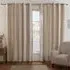 Coastal Stripe Eyelet Curtains 168 x 183cm - Natural
