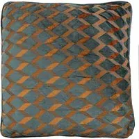 Colorado Geo Cushion - Teal, Velvet
