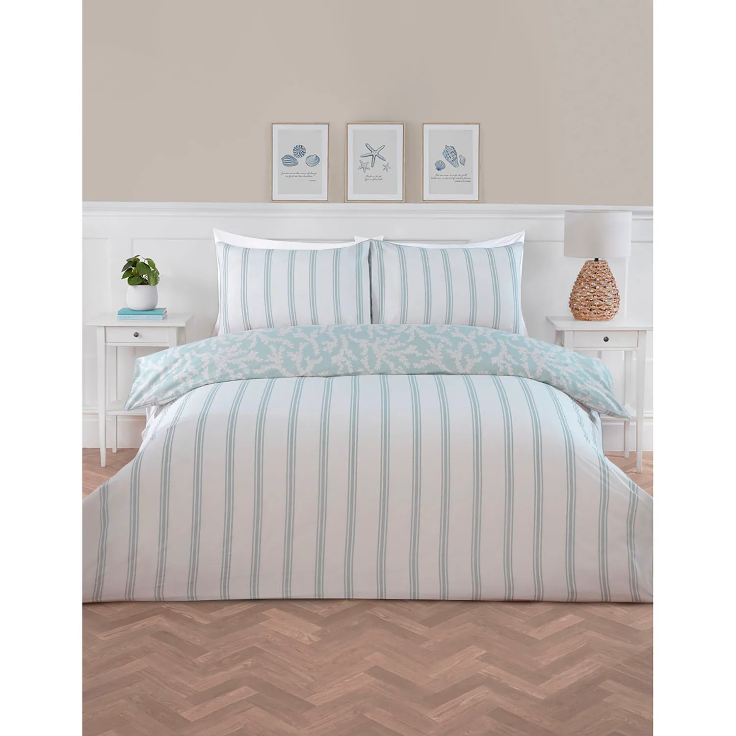 Coral Cove King Size Duvet Set - Blue