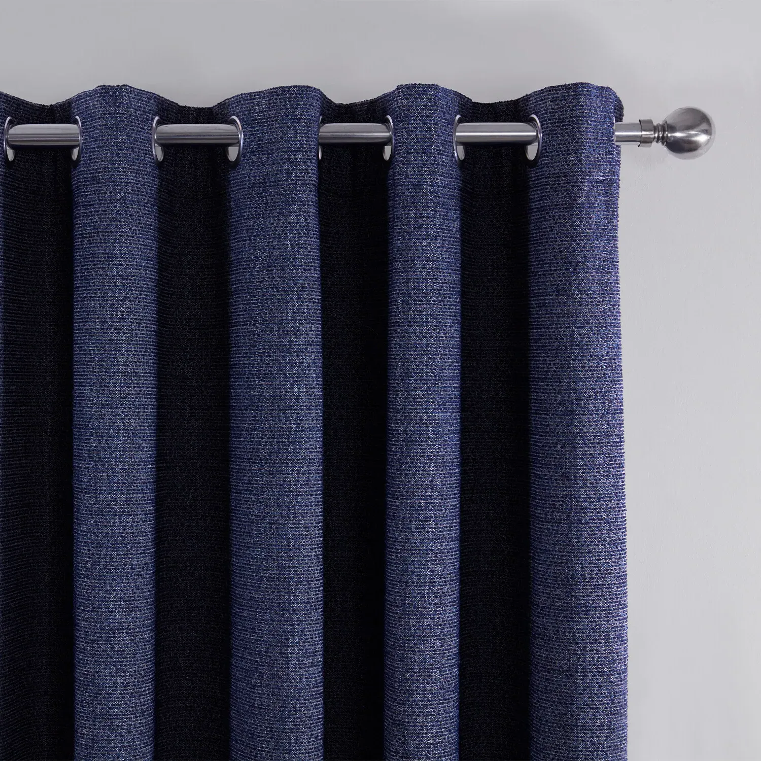 Crofton Eyelet Curtain - Navy