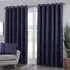 Crofton Eyelet Curtain - Navy, Polyester
