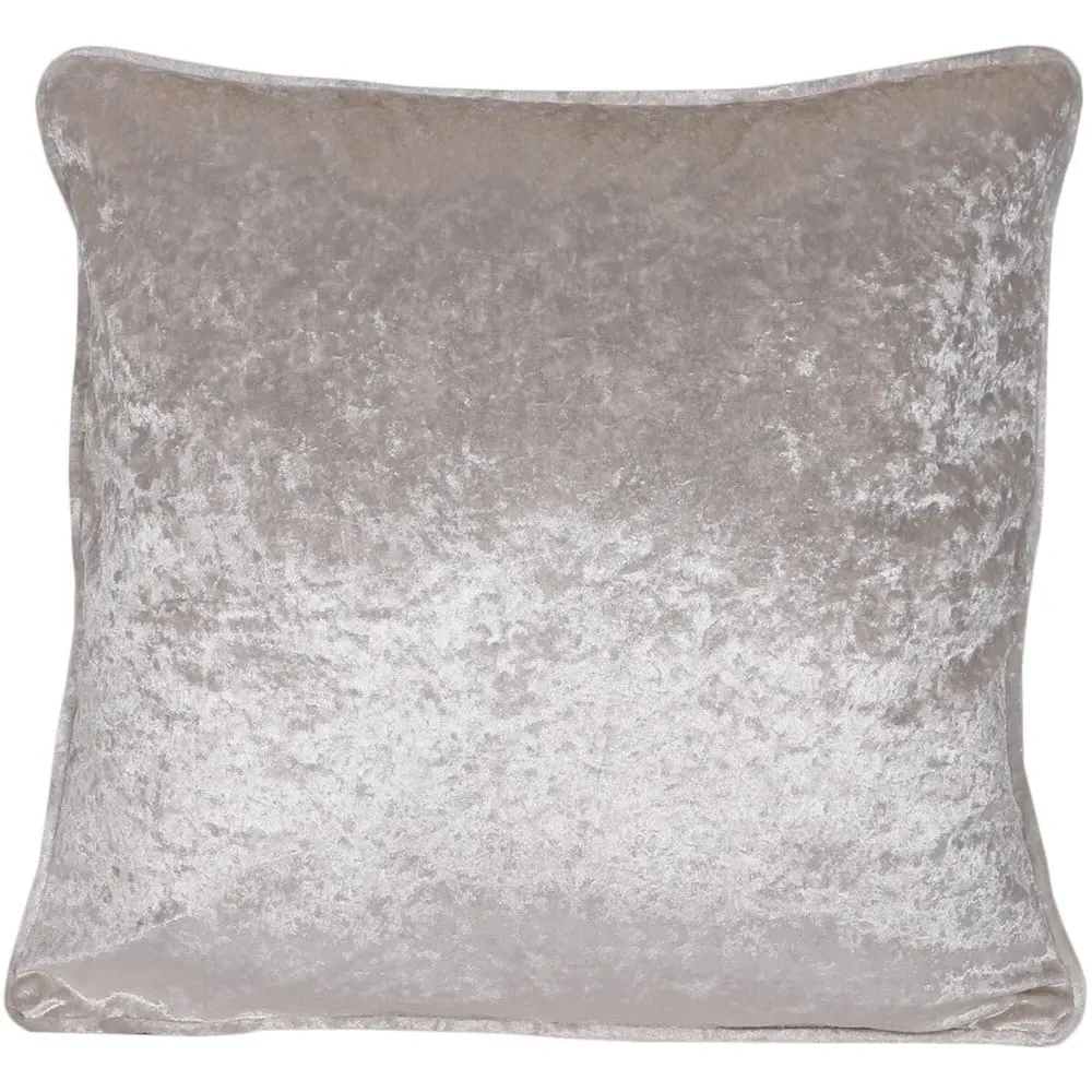 Crushed Velvet Cushion 45x45cm - Ivory