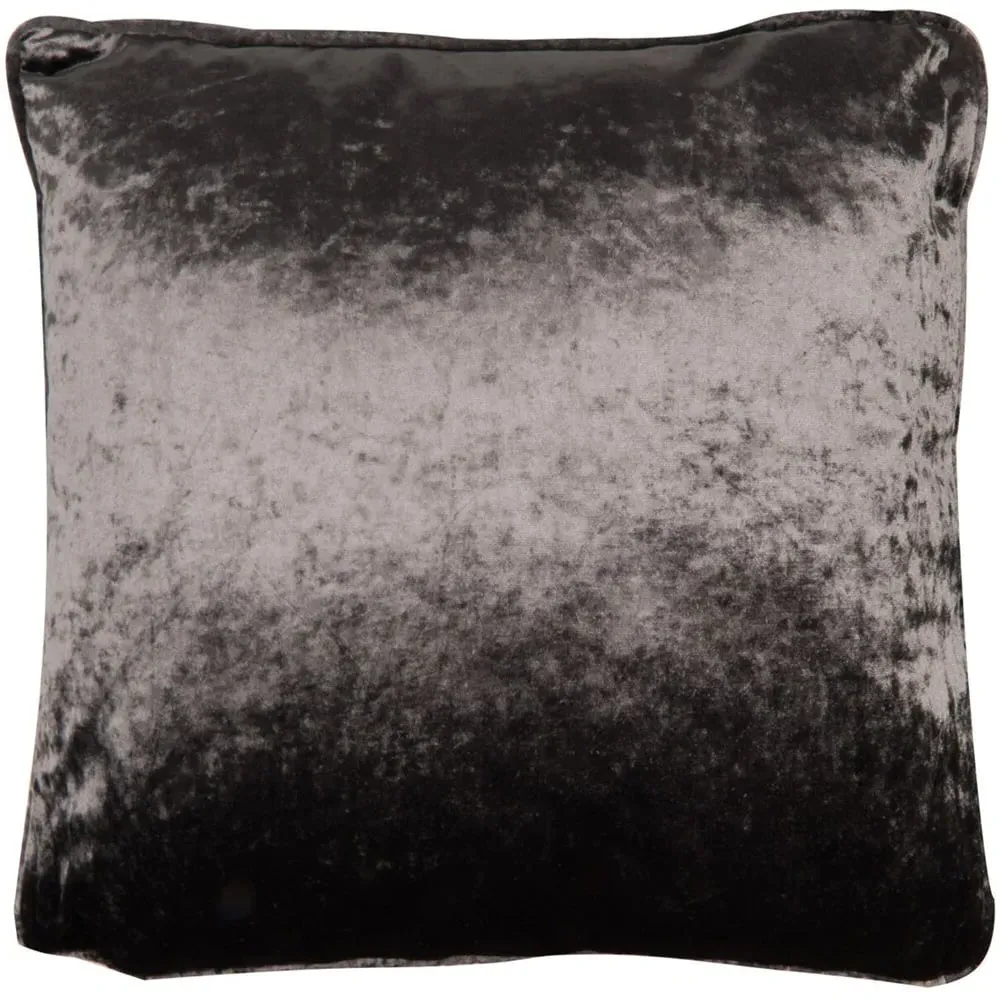 Crushed Velvet Cushion - Charcoal