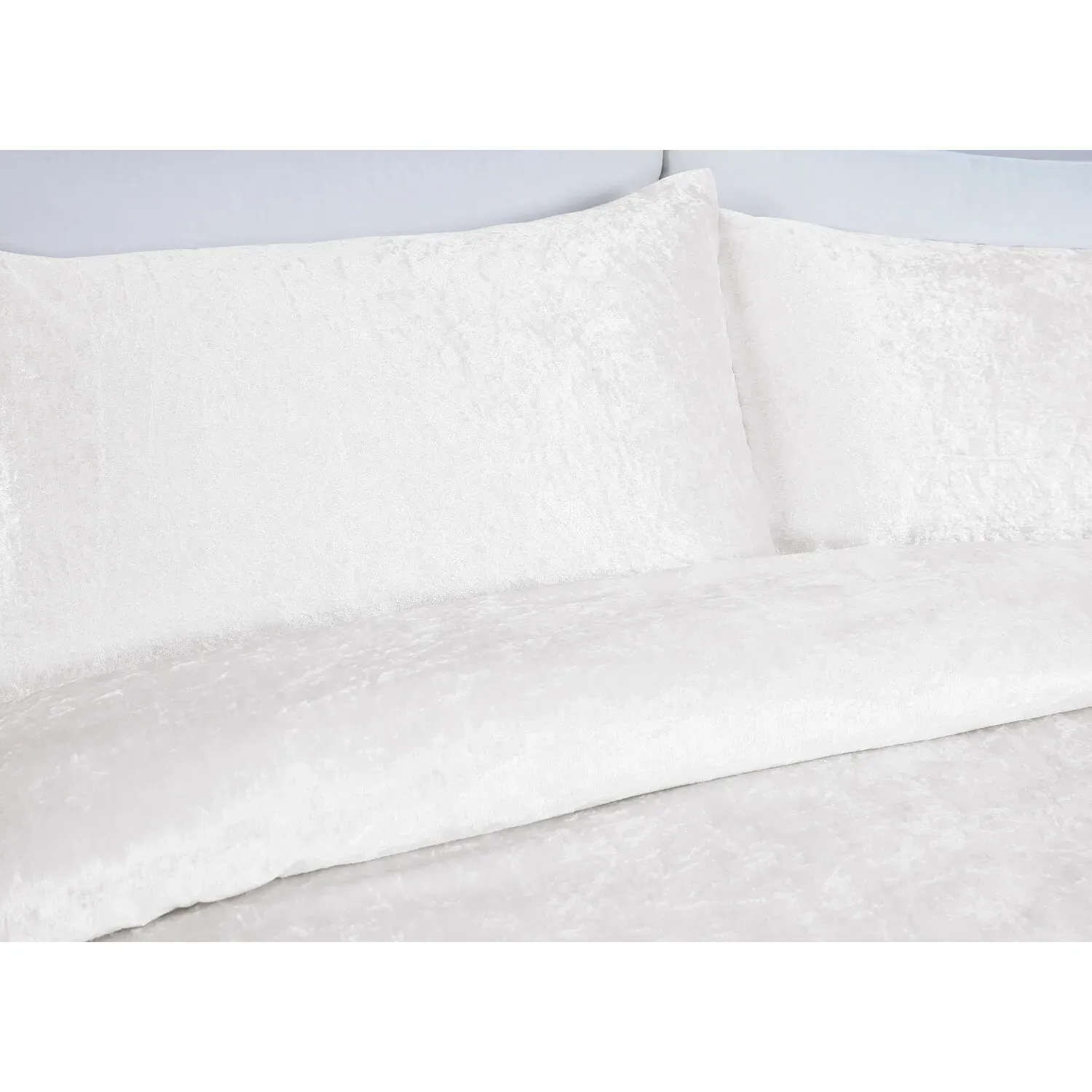 Crushed Velvet Double Duvet Cover Set
