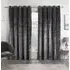 Crushed Velvet Eyelet Curtains - Charcoal