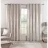 Crushed Velvet Eyelet Curtains - Ivory